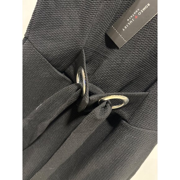 Romeo + Juliet Couture Black Textured Sleeveless Dress With Waist Tie Size Small - Picture 7 of 10